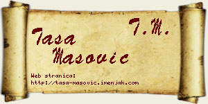 Tasa Mašović vizit kartica